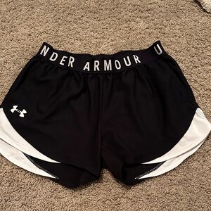 Under Armour Women's Athletic Shorts in Black and White
